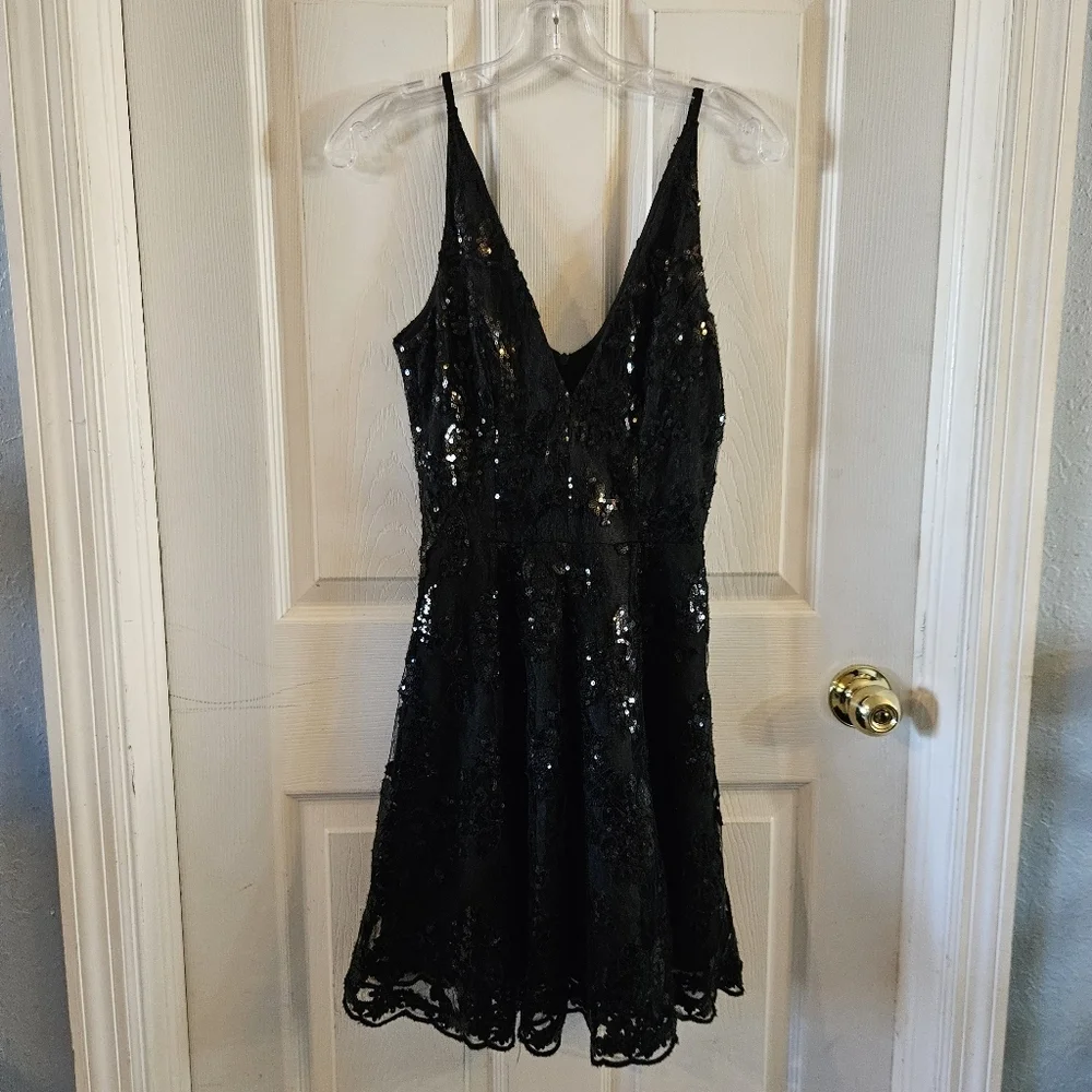 mini dress royal blue Royal Blue Mini Dress With Open Back And Rhinestone Strap main image 1